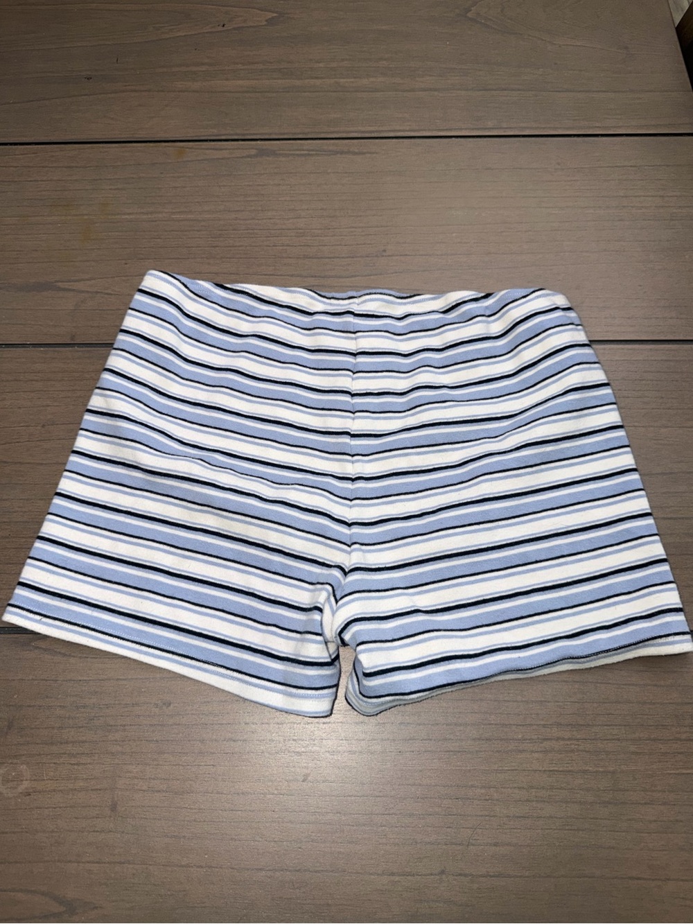 Set Active Jersey Striped Shorts Blue White Medium Sold Out - Picture 5 of 9